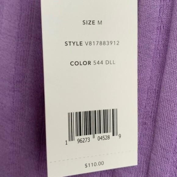 Vince Ribbed Tank Top M Purple Square Neck Shirt SOLD - Picture 10 of 13